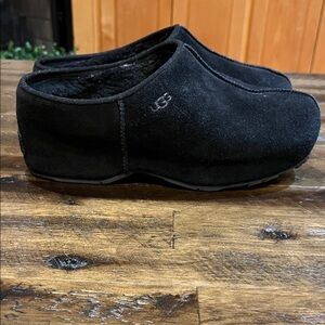 UGG Black Suede Slip-On Mule